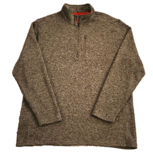Rustic Ridge Brown Fleece Pullover Jacket